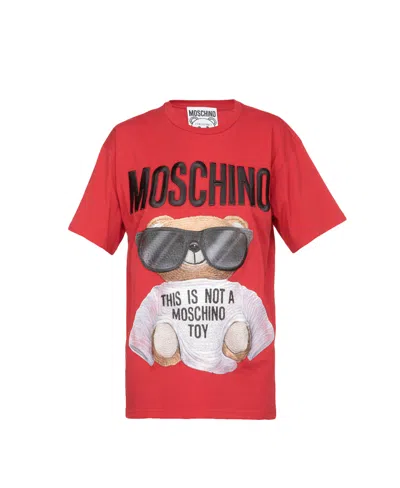 Moschino Teddy Logo-printed T-shirt In Red