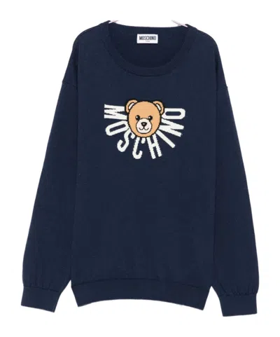 MOSCHINO TEDDY-LOGO SWEATER