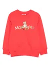 Moschino Teddy-logo Sweatshirt In Red