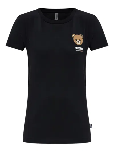 Moschino Teddy-logo T-shirt In Blue