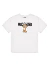 Moschino Ivory T-shirt For Kids With Teddy Bear In White