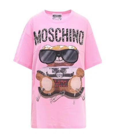 Moschino Teddy-motif T-shirt In Pink
