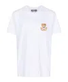 Moschino Teddy Embroidered Cotton Jersey T-shirt In White