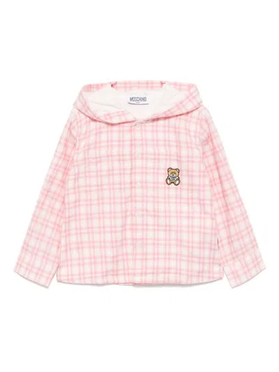 Moschino Babies' Teddy Patch Shirt In Pink
