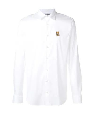 Moschino Teddy Patch Shirt In White