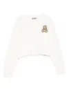 Moschino Teddy-patch Sweater In White