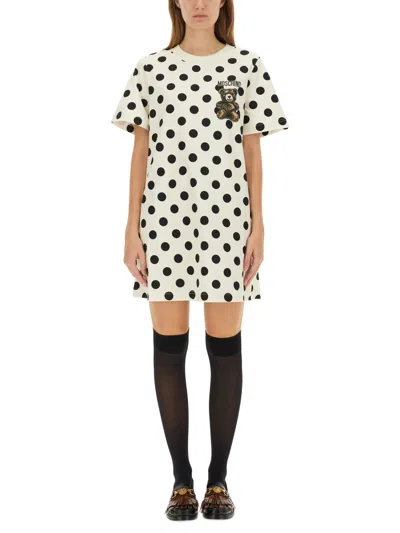 MOSCHINO TEDDY POLKA DOTS DRESS