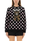 Moschino Bear Design Knitwear Polka Dots In Black