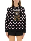 Moschino Bear Design Knitwear Polka Dots In Black