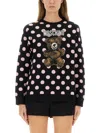 Moschino Bear Design Knitwear Polka Dots In Black