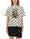 Moschino Teddy Bear Printed Organic Cotton Jersey T-shirt In Multi