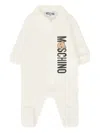Moschino Teddy-print Babygrow In White