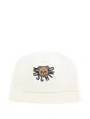 Moschino Teddy-print Beanie In White