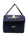 Moschino Teddy-print Changing Bag In Blue
