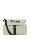 Moschino Teddy-print Changing Bag In Gray