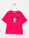 Moschino Teddy-print Cotton T-shirt In Pink