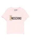Moschino Teddy-print Cotton T-shirt In Pink