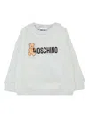 Moschino Teddy-print Crew-neck Top In White