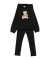 Moschino Teddy-print Drawstring Tracksuit In Black