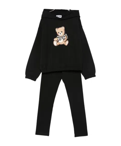 MOSCHINO TEDDY-PRINT DRAWSTRING TRACKSUIT