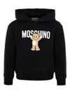 Moschino Kids' Teddy-print Hoodie In Black