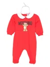 Moschino Teddy-print Jumpsuit In Red