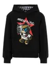 Moschino Teddy-print Long-sleeve Hoodie In Black