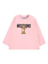 Moschino Baby Girls Long Sleeve Teddy T-shirt In Pink