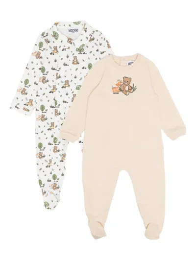 Moschino Babies' Teddy-print Pajamas (set Of Two) In Multi