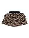 Moschino Black Skirt For Baby Girl With Teddy Bear In Brown