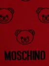 Moschino Teddy-print Scarf In Red
