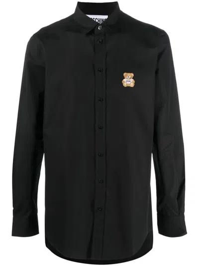 Moschino Teddy Print Shirt In Black