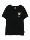 Moschino Teddy-print Short-sleeve Top In Black