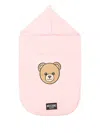 Moschino Teddy-print Sleep Bag In Pink