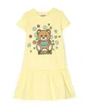 Moschino Teddy-print Smock Dress In Nude