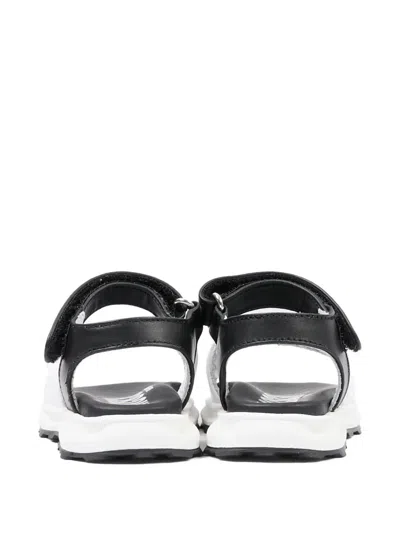 Moschino Kids' Teddy-print Strap Sandals In White