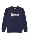 Moschino Teddy-print Sweatshirt In Blue