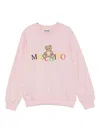 Moschino Teddy-print Sweatshirt In Pink