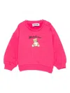 Moschino Teddy-print Sweatshirt In Pink