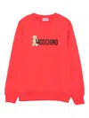 Moschino Teddy-print Sweatshirt In Red
