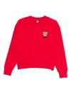 Moschino Teddy-print Sweatshirt In Red