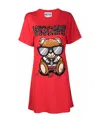 Moschino Teddy Print T-shirt Dress In Black