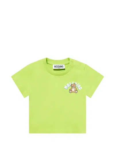 Moschino Babies' Teddy-print T-shirt In Green