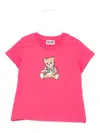 Moschino Kids' Teddy-print T-shirt In Pink
