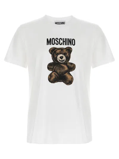 Moschino Teddy Print T-shirt In White
