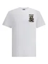 Moschino Teddy Logo Print Crewneck T-shirt In White