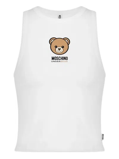 Moschino Teddy-print Tank Top In White