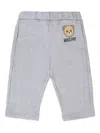 Moschino Teddy-print Tracksuit Bottoms In Gray