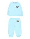 Moschino Teddy-print Tracksuit Set In Blue