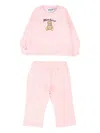 Moschino Teddy-print Tracksuit Set In Pink
